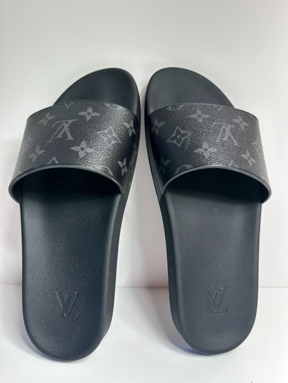 LOUIS VUITTON Waterfront Mule Slides in Monogram Eclipse - Picture 4 of 7